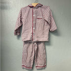 maisonette red stripe pajama set 3Y