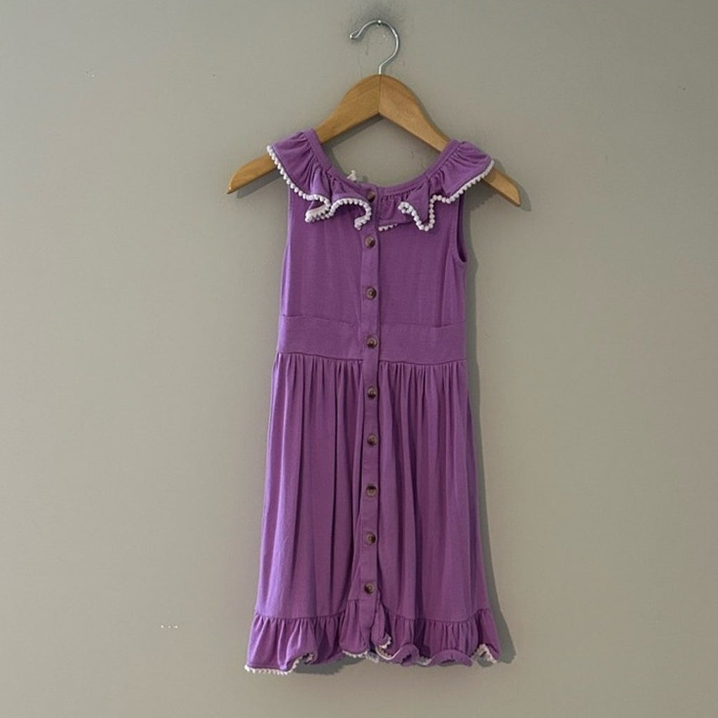 kate quinn purple bamboo dress 4Y