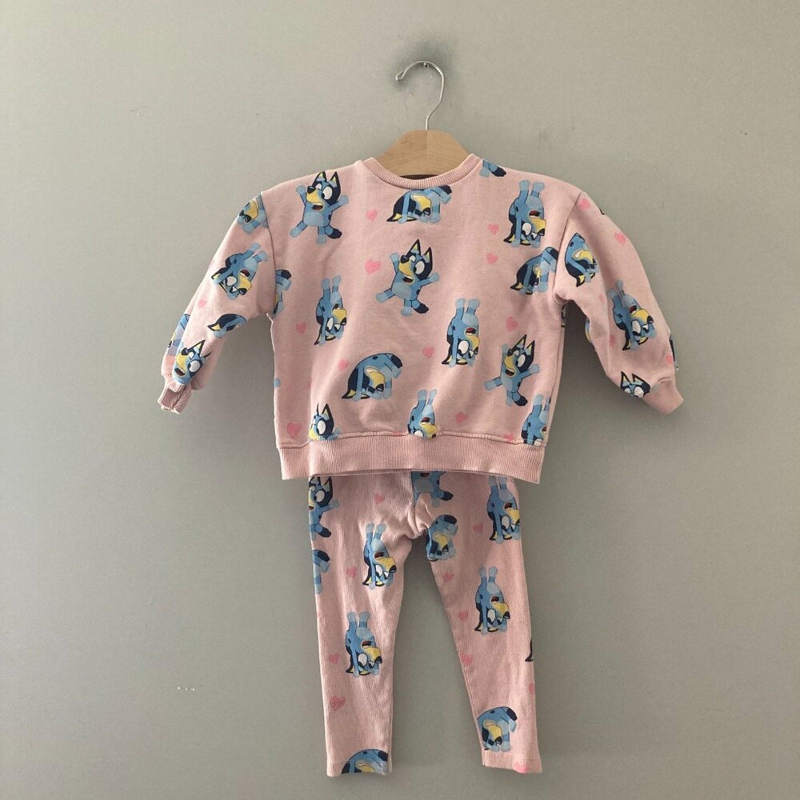 zara x bluey girls' sweatshirt‎ set 18-24M