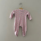 magnetic me e=mc2 pink floral footie 6-9M