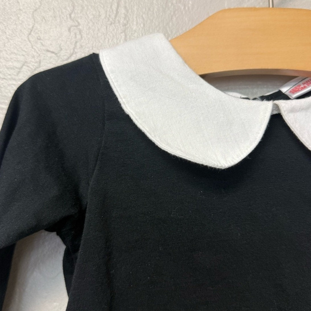 zara black peter pan collar shirt 12-18M