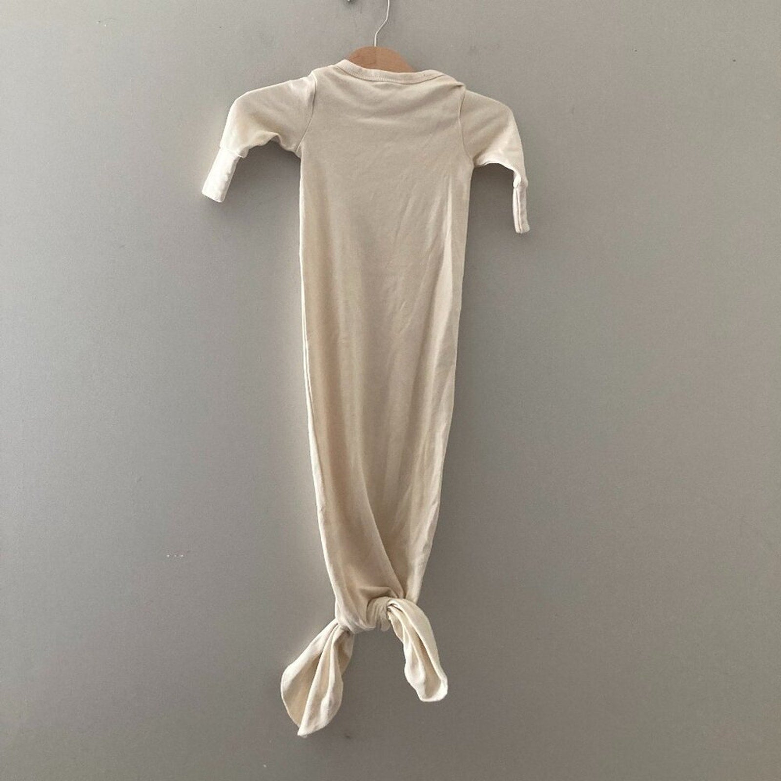 colored organics cream baby gown 0-3M