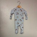 angel dear blue horse footie 0-3M