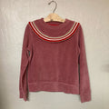 mini boden girls' pink velour sweatshirt 9-10Y