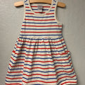 hanna andersson girls' sleeveless stripe tee 4Y