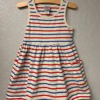 hanna andersson girls' sleeveless stripe tee 4Y