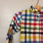 baby gap boys colorful plaid button down 18-24M