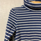 mini boden blue stripe turtleneck dress 6-7Y