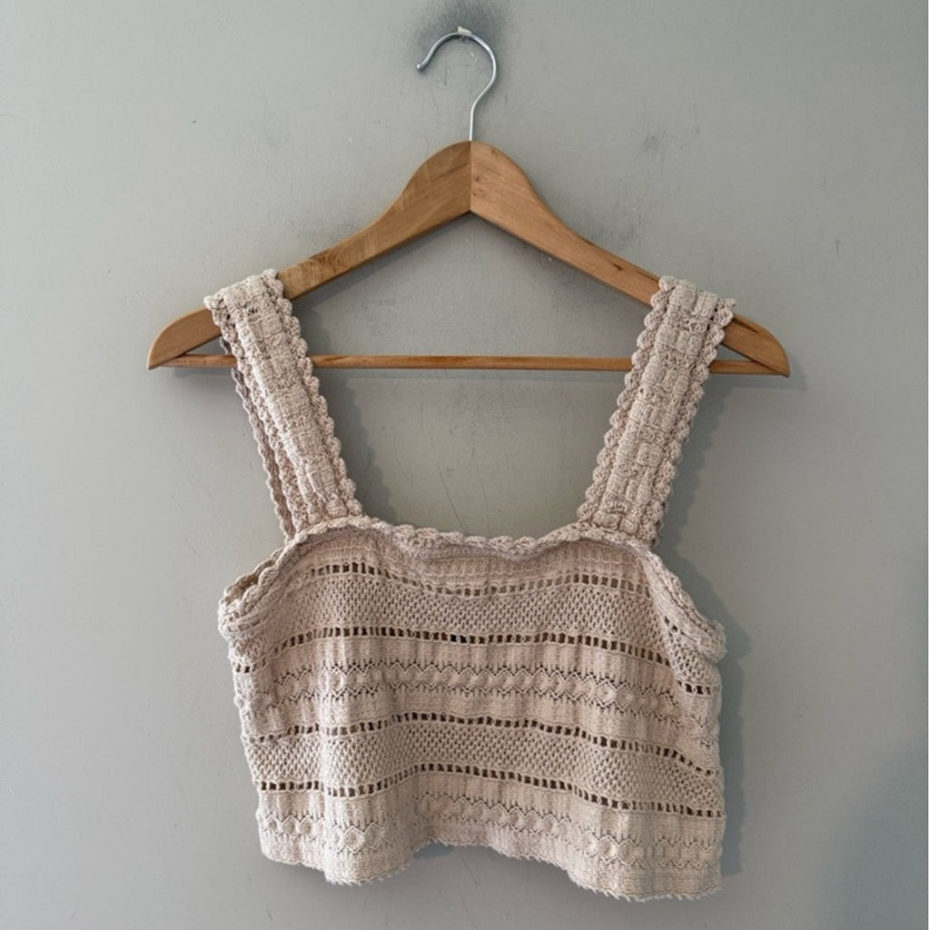 aerie crochet crop top MEDIUM