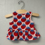 hanna andersson pink strawberry top 6-12M