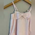 ruffle butts pink striped romper 18-24M