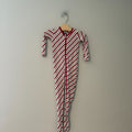 kickee pants bamboo candy cane stripe footie 2Y