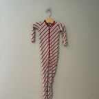 kickee pants bamboo candy cane stripe footie 2Y