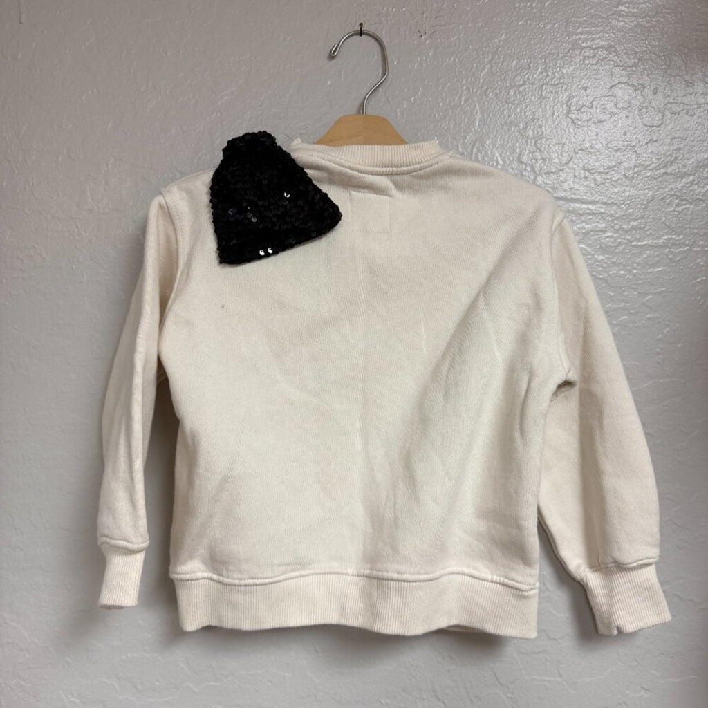 zara girls' cream sweatshirt 6-7Y
