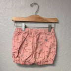 mini boden pink corduroy deer shorts 2-3Y