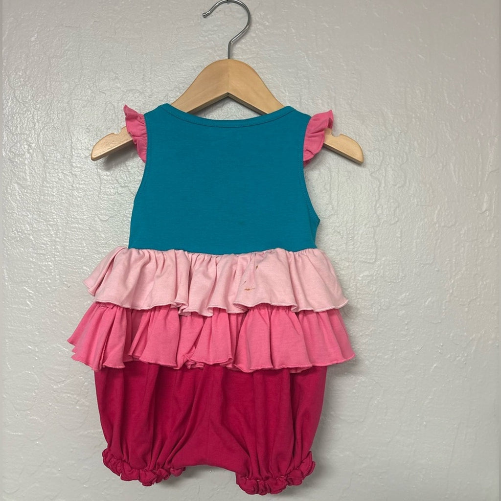 lemon loves layette cherry romper 3-6M