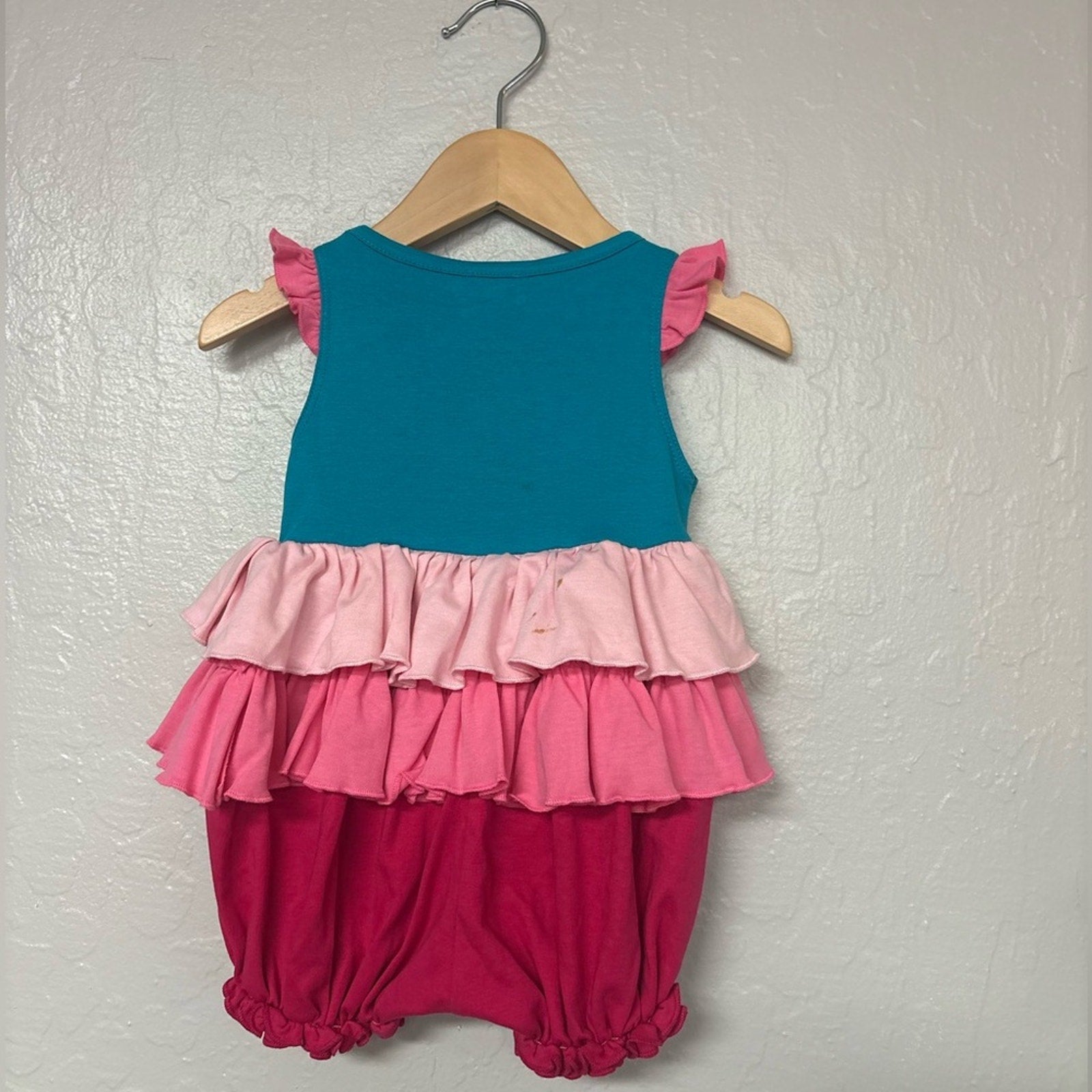 lemon loves layette cherry romper 3-6M