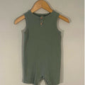 cat & jack ribbed green shortie romper 12-18M