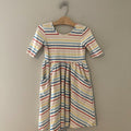 hanna andersson girls' stripe twirl dress 8Y