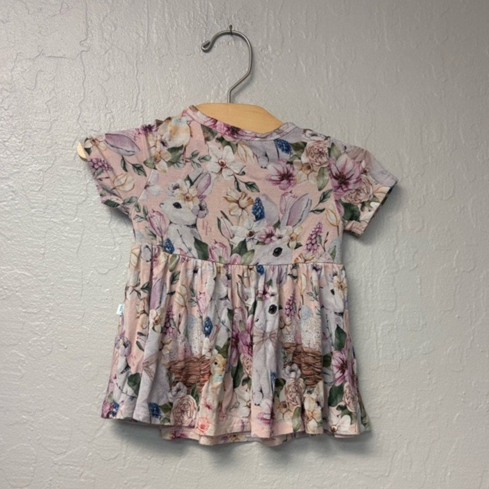 posh peanut bamboo bunny dress 6-12M