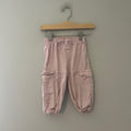 zara girls' pink cargo joggers 12-18M