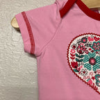 hanna girls’ romper with‎ heart graphic 6-12M