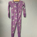 little sleepies girls' purple unicorn footie 12-18M