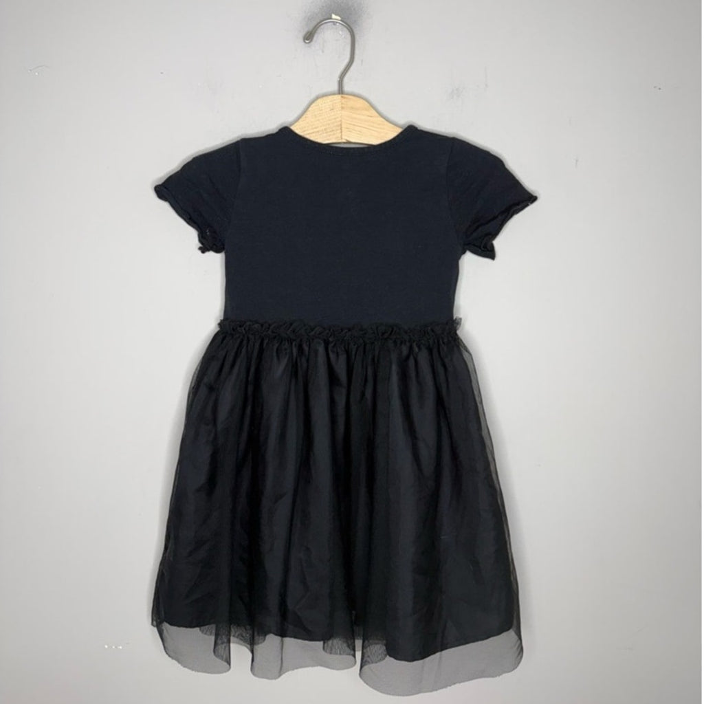 h&m x disney black minnie mouse dress 3-4Y