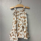 kite organic cotton cheetah slip dress 12-18M
