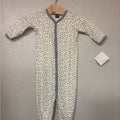tea collection girls' gray romper 3-6M