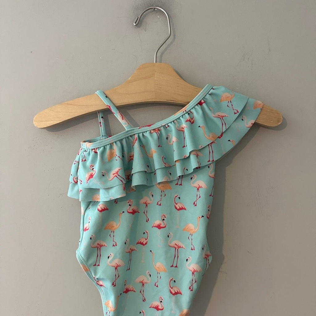 janie and jack girls' flamingo swimsuit 12-18M