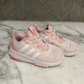 adidas girls' pink running shoes 8c