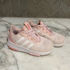 adidas girls' pink running shoes 8c