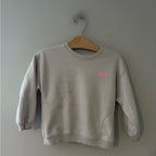 zara neutral beige graphic sweatshirt 5Y