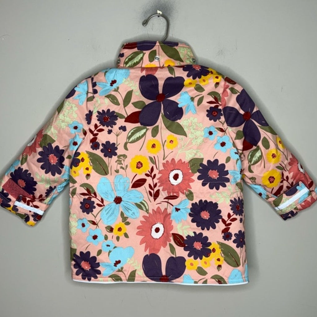 hanna andersson floral ski jacket 3Y