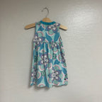 tea collection girls' blue sleeveless dress 4Y