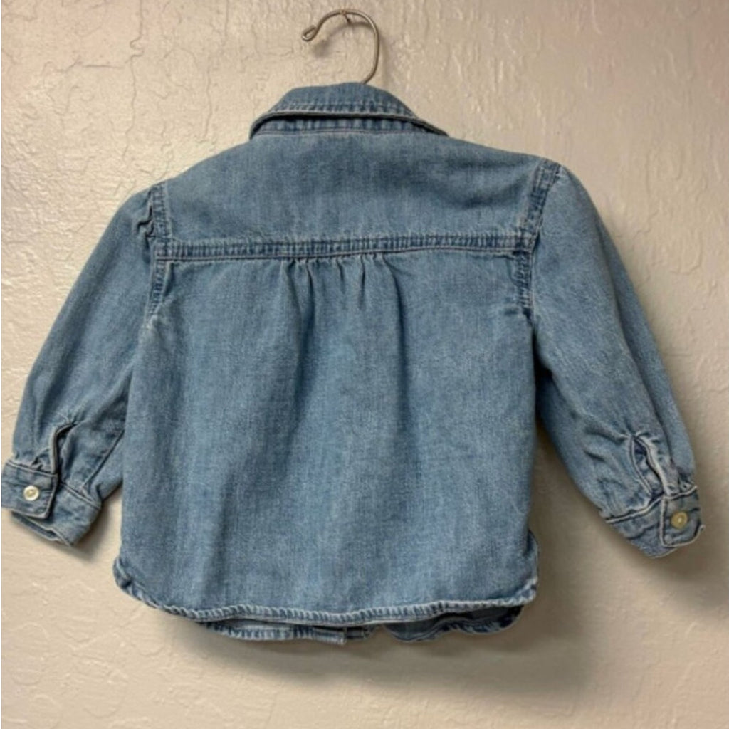 baby gap denim button-down top 12-18M