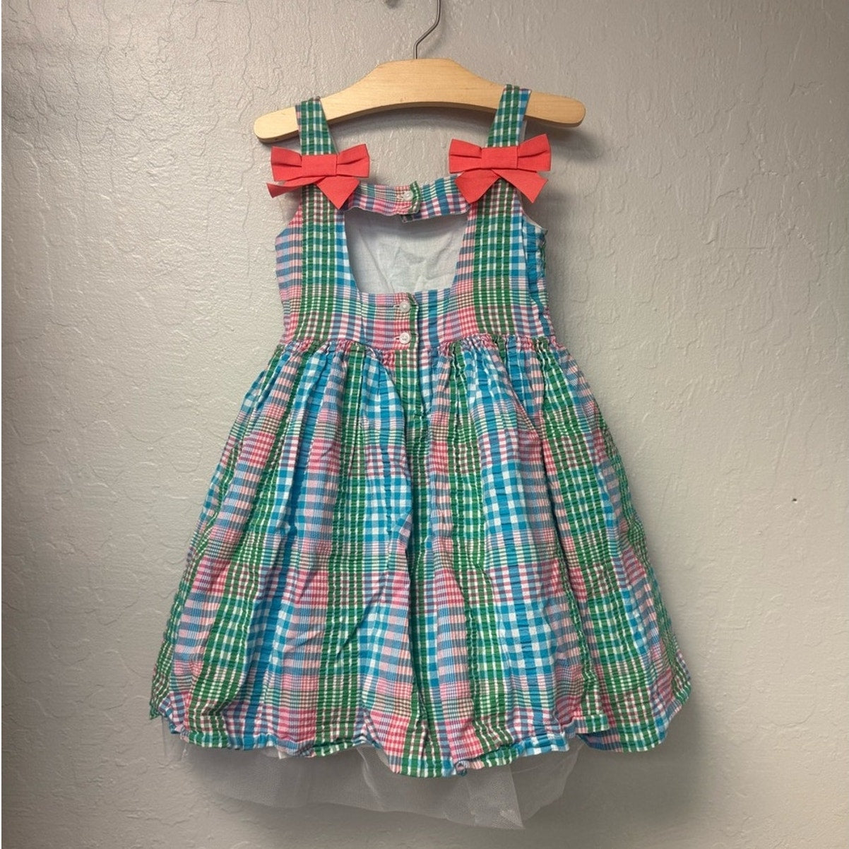 janie and jack plaid dress tulle 4Y