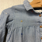 zara girls' blue stripe popover 18-24M