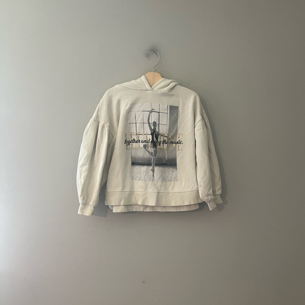 zara cream ballet hoodie‎ 11-12Y