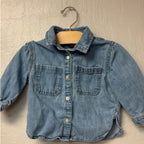 baby gap denim button-down top 12-18M