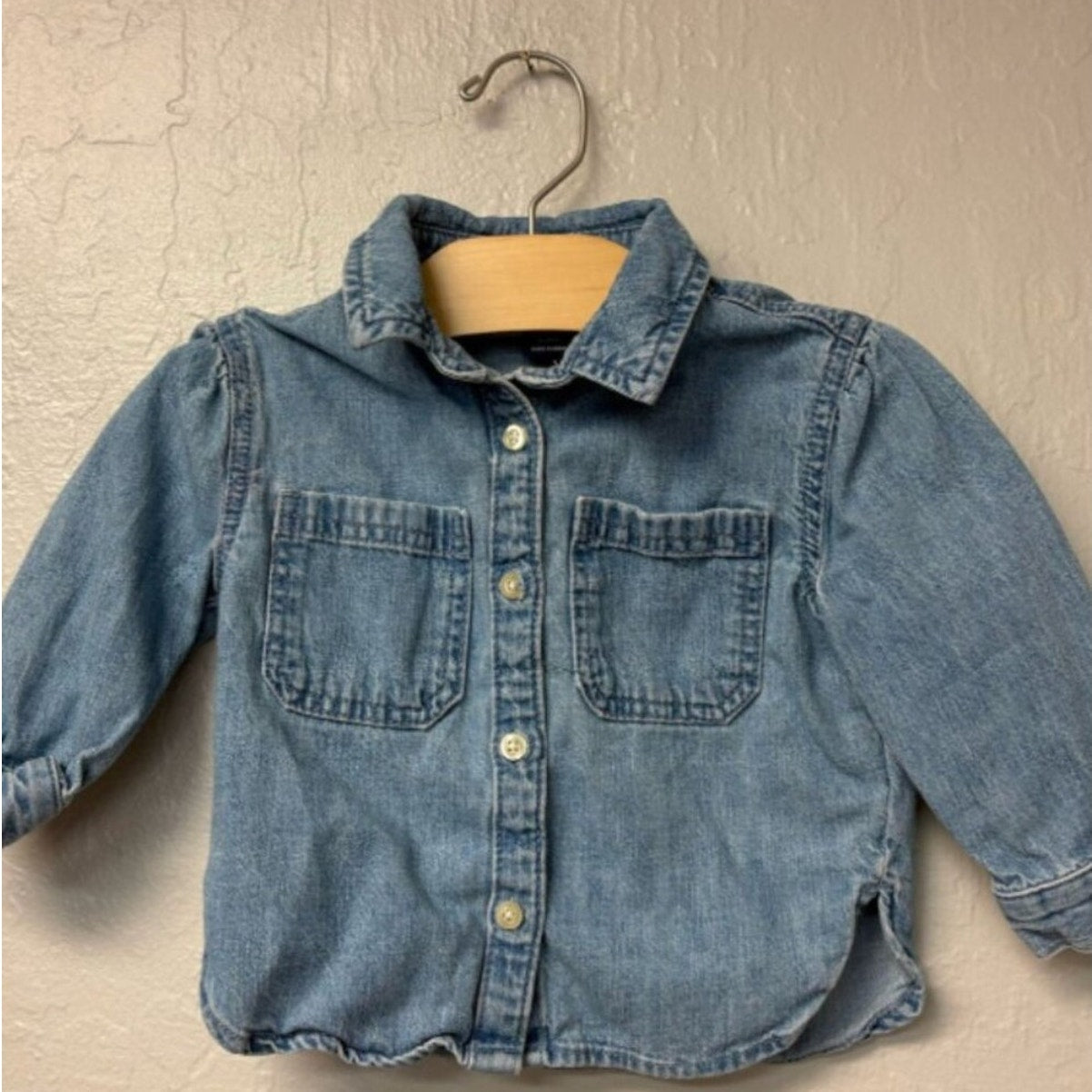 baby gap denim button-down top 12-18M
