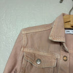 zara girls' pink denim jacket 6Y