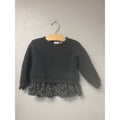 zara girls' sweatshirt floral twofer 3-4Y