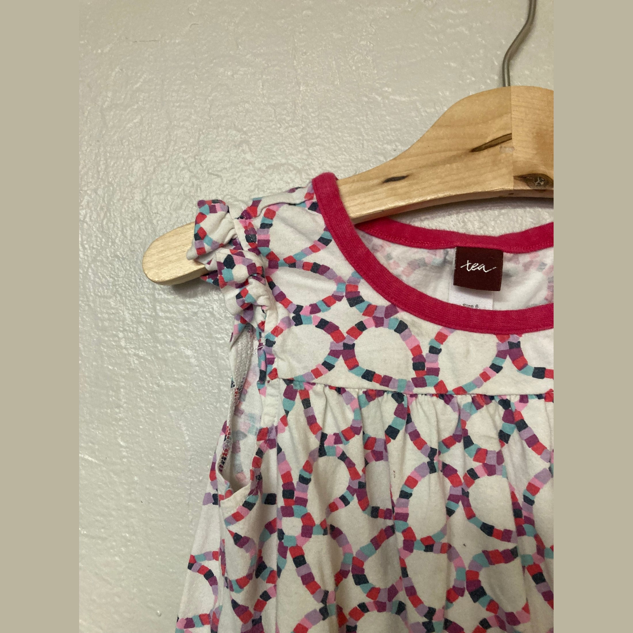 tea collection ruffle dress 6Y