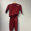 zara boys’ maroon sweatsuit matching set 2Y