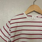 zara boys’ red and white striped shirt