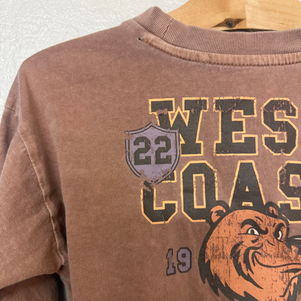 cotton on kids long-sleeve brown tee 4Y