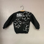 zara girls black metallic sweatshirt 3-4Y