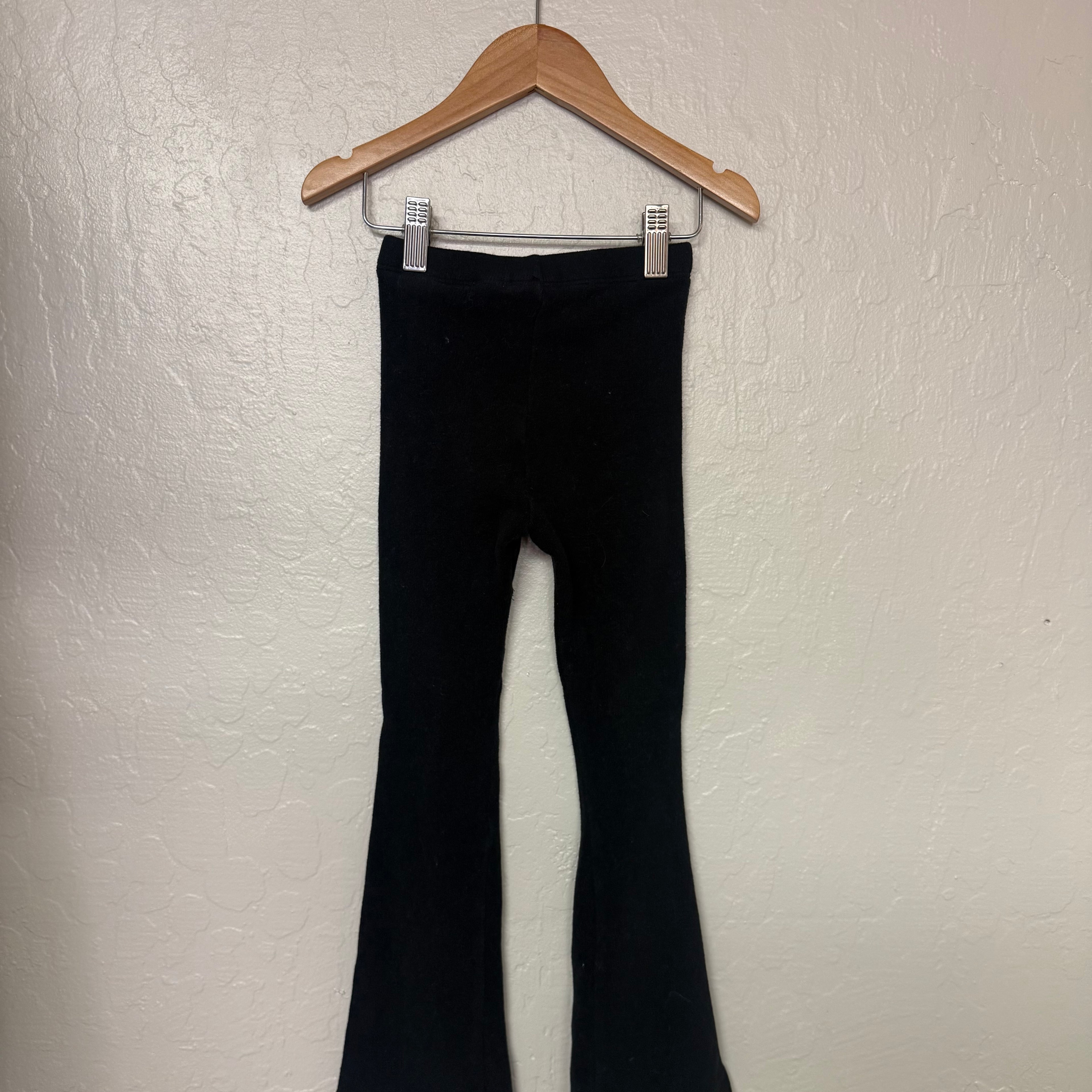 zara girls black flare leggings 5Y